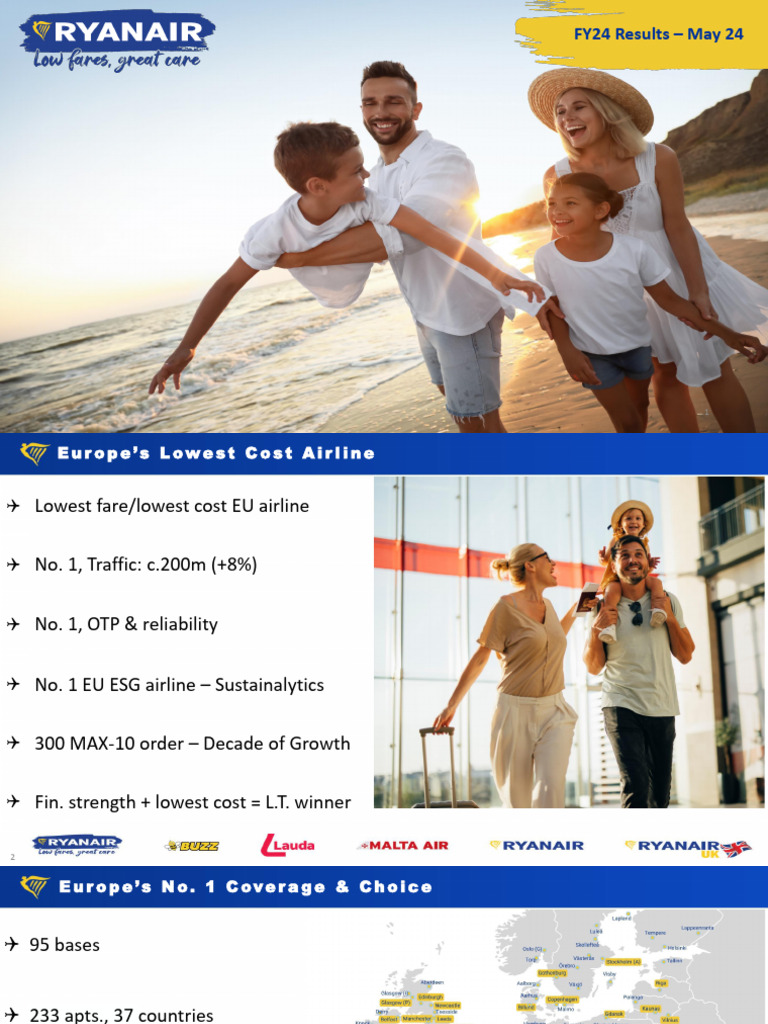 Ryanair FY24 Results Overview | PDF | Low Cost Carrier | Aviation