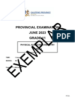 Grade 11 Provincial Examination Physical Sciences P2 (English) June 2023 Question Paper