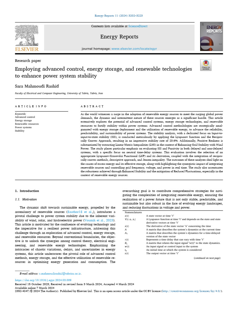 Enhancing Power System Stability Online | PDF | Distributed Generation ...