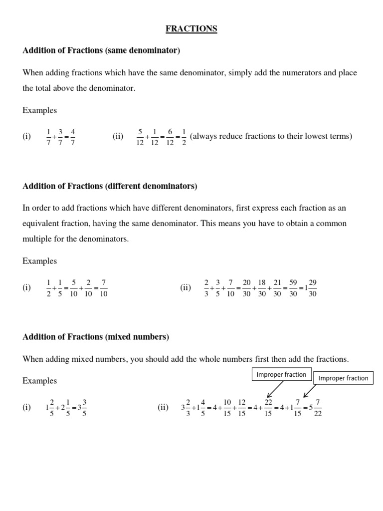 fractions-a-review-of-the-four-rules-pdf-algebra-mathematical
