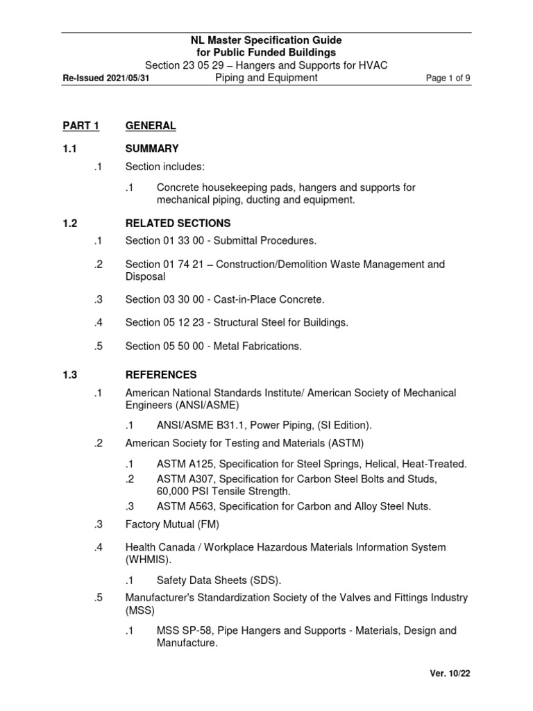 HVAC Hangers and Supports Guide | PDF | Pipe (Fluid Conveyance) | Steel