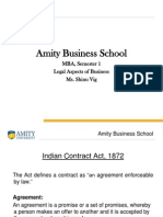 Amity Business School: MBA, Semester 1 Legal Aspects of Business Ms. Shinu Vig