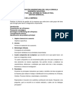 ESTRUCTURA DEL INFORME DE TRABAJO FINAL