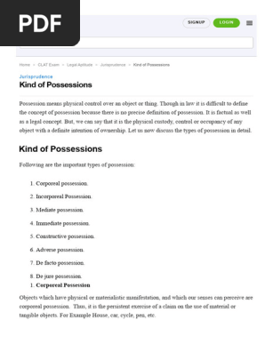 Possession notes 2 By Topper