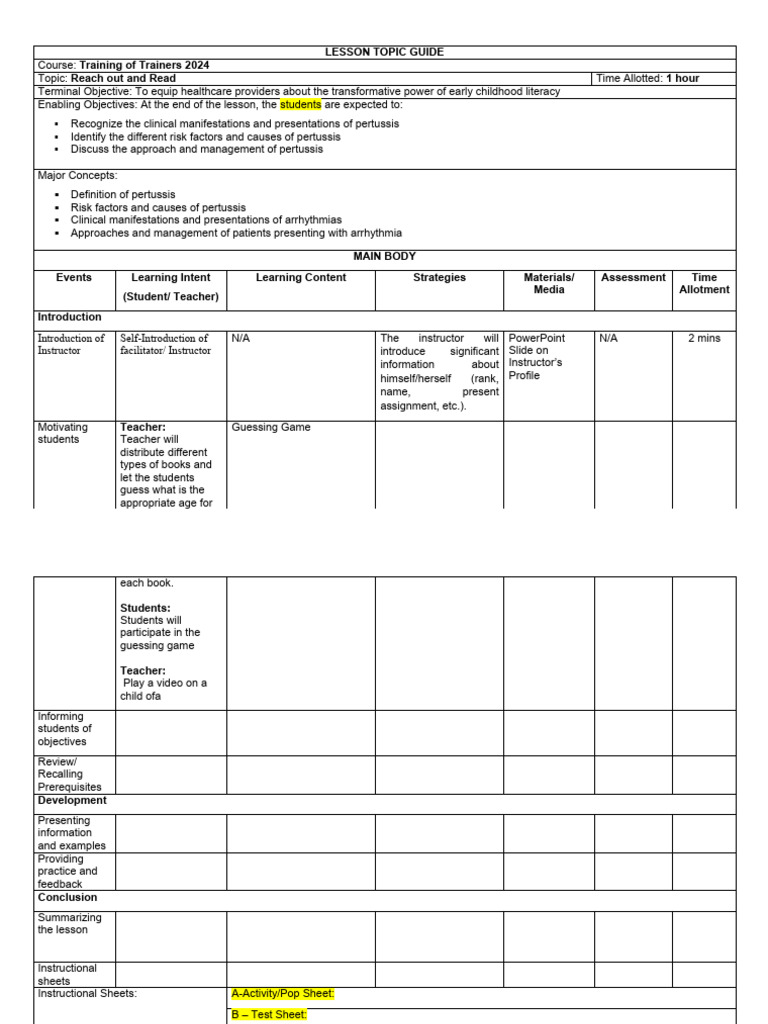 LTG ROR | PDF | Teachers | Learning