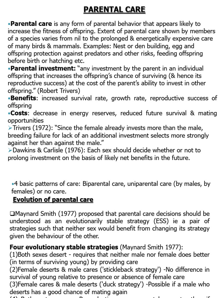 Evolution of Parental Care in Fish | PDF | Spawn (Biology) | Frog
