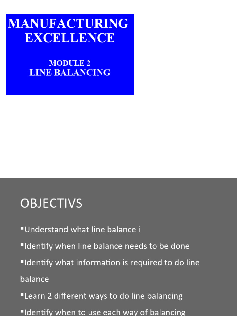 Line Balancing in Manufacturing Processes | PDF | Business Process ...