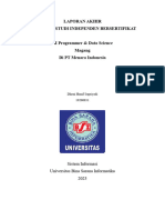 Laporan Akhir - Magang - Dhoni Hanif Supriyadi - 19200851 - AI Programmer & Data Science - (MSIB Angkatan 5)