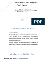 Revised Design of Experiments and Analytical Techniques