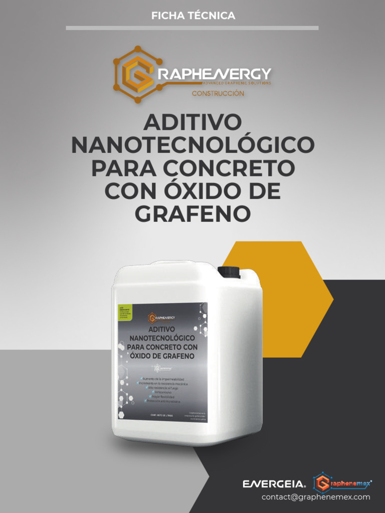 Ficha Tecnica Aditivo Concreto | PDF | Hormigón | Grafeno
