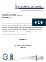 Presente.: Chilpancingo Guerrero., A 29 de Febrero Del 2024