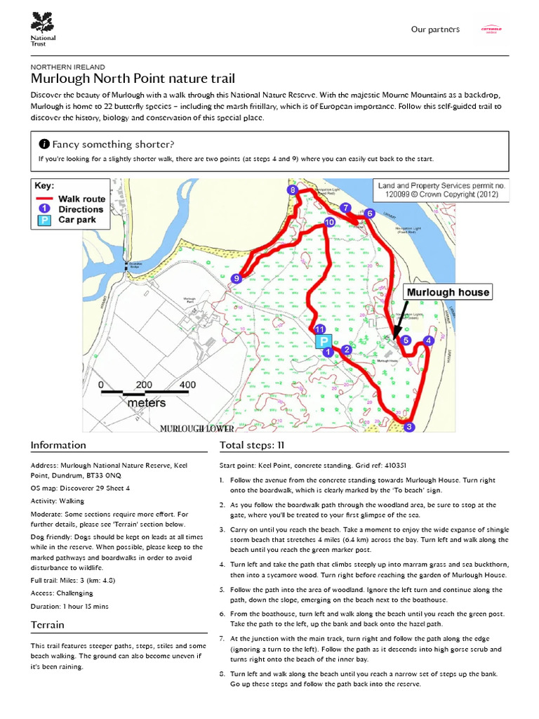 Murlough North Point Nature Trail Walking | PDF | Trail | Earth Sciences
