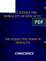 What Judges The Morality of Our Acts?