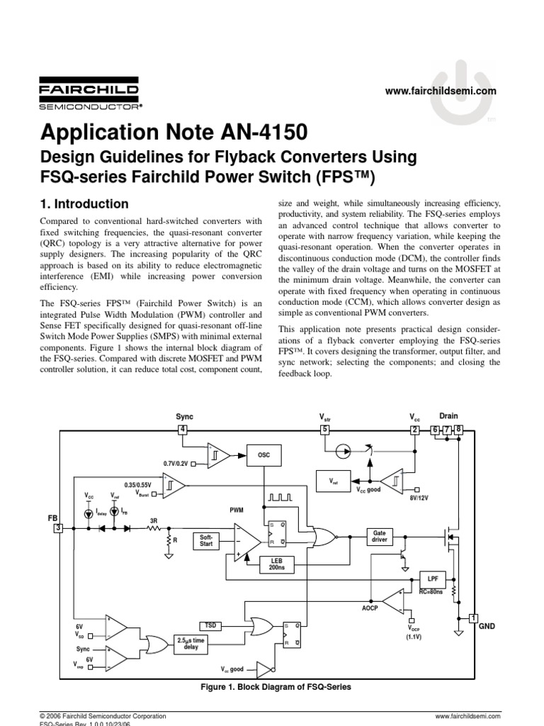 Application Note AN4150 Design Guidelines For Flyback Converters