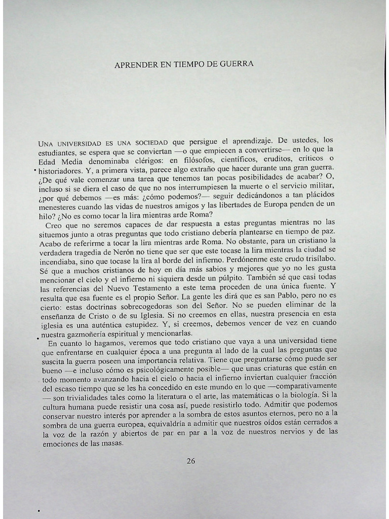 Cs Lewis Aprender En Tiempos De Guerra Pdf 