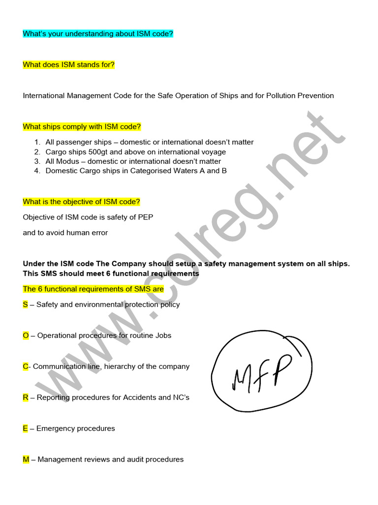ISM Code Overview and Responsibilities | PDF | Safety | Computer Security