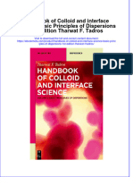Download ebook Handbook Of Colloid And Interface Science Basic Principles Of Dispersions 1St Edition Tharwat F Tadros online pdf all chapter docx epub 
