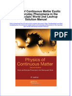 PDF Physics of Continuous Matter Exotic and Everyday Phenomena in The Macroscopic World 2Nd Lautrup Solution Manual Online Ebook Full Chapter