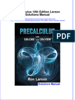 Download pdf Precalculus 10Th Edition Larson Solutions Manual online ebook full chapter 