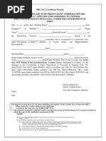 OBC Income Certificate Self-Declaration Form | PDF