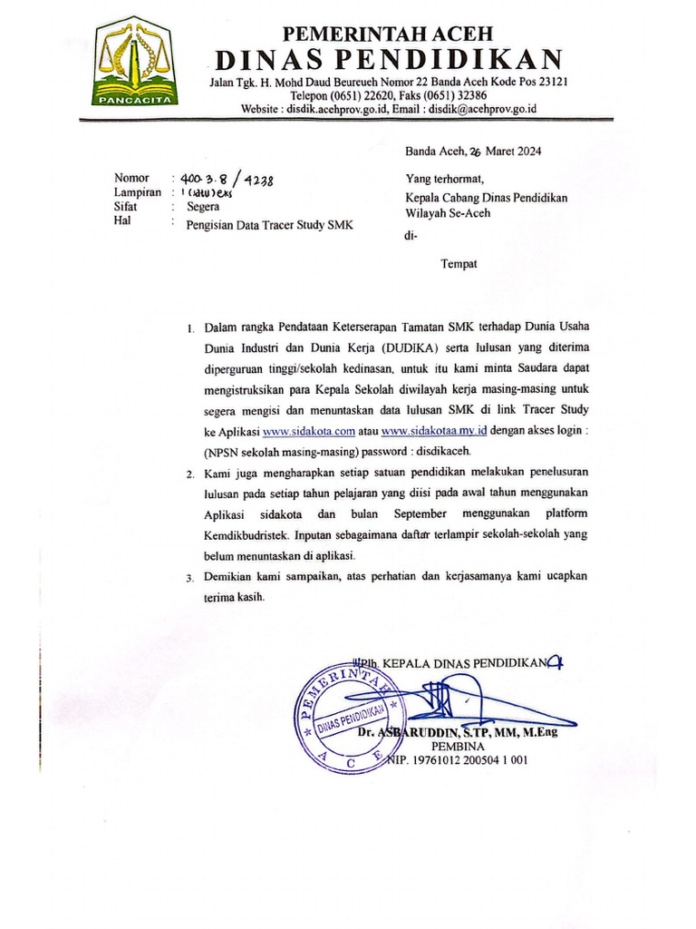 Pengisian Data Tracer Study SMK | PDF