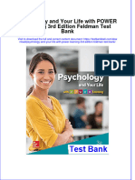 PDF Psychology and Your Life With Power Learning 3Rd Edition Feldman Test Bank Online Ebook Full Chapter