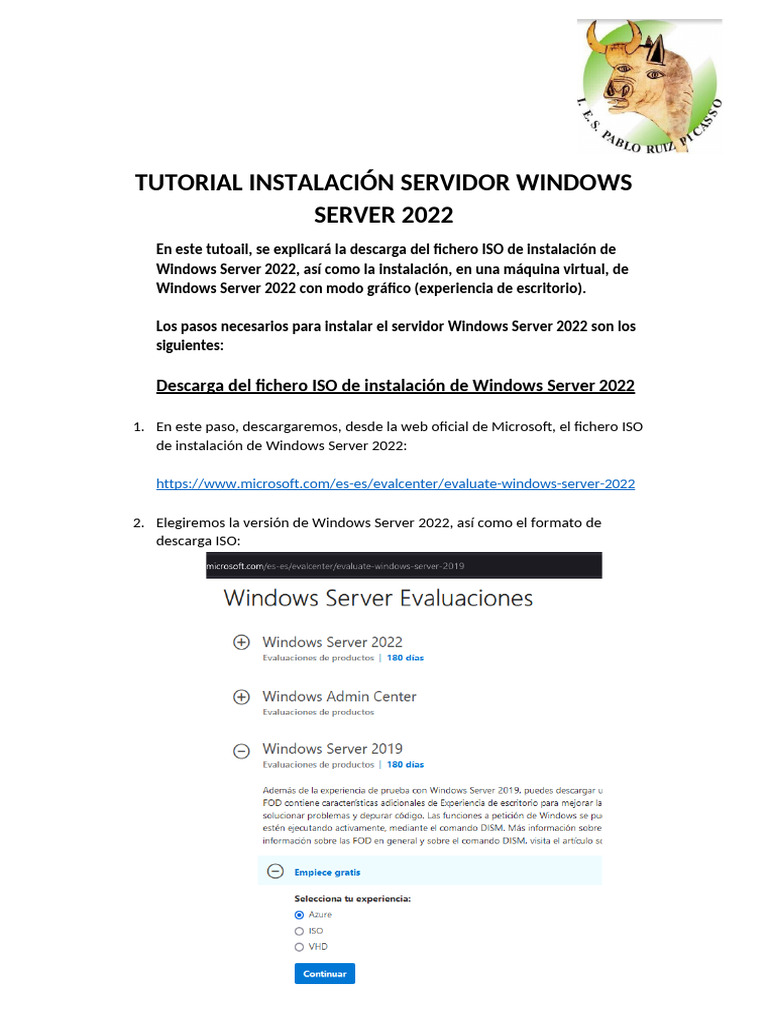 Guía de Instalación de Windows Server 2022 | PDF | Microsoft Windows ...