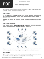 Cloud Computing Overview - Tutorialspoint