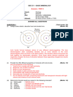 GEO 211 - Basic Mineralogy - Test 2 - Answers - 03.11.2022