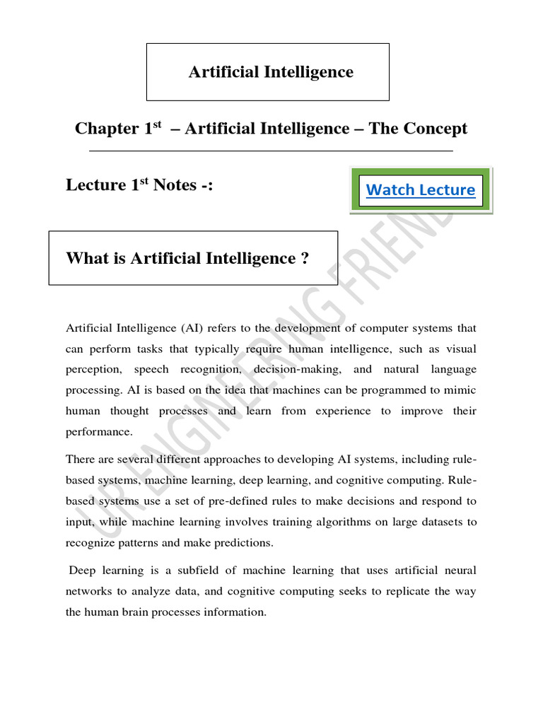 Understanding Artificial Intelligence Concepts | PDF | Intelligence (AI ...