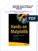 Ebook Hands On Matplotlib Learn Plotting and Visualizations With Python 3 Ashwin Pajankar Online PDF All Chapter