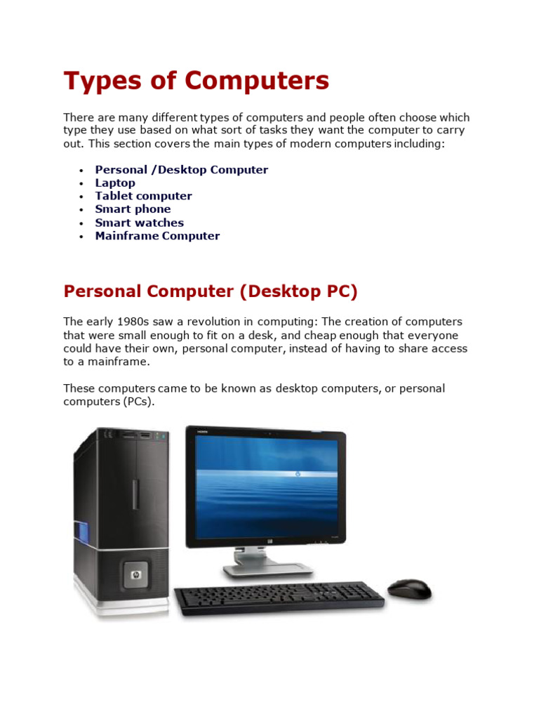 Week 3 - Desktop Computers | PDF