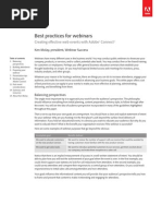 Best Practices For Webinars: Creating Effective Web Events With Adobe Connect
