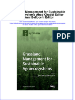 Ebook Grassland Management For Sustainable Agroecosystems Abad Chabbi Editor Gianni Bellocchi Editor Online PDF All Chapter