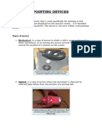 Week 10 (A) Input Devices - Pointing Devices - Mouse Tracker Ball and Touchpad