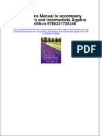 PDF Solutions Manual To Accompany Elementary and Intermediate Algebra 4Th Edition 9780321726346 Online Ebook Full Chapter