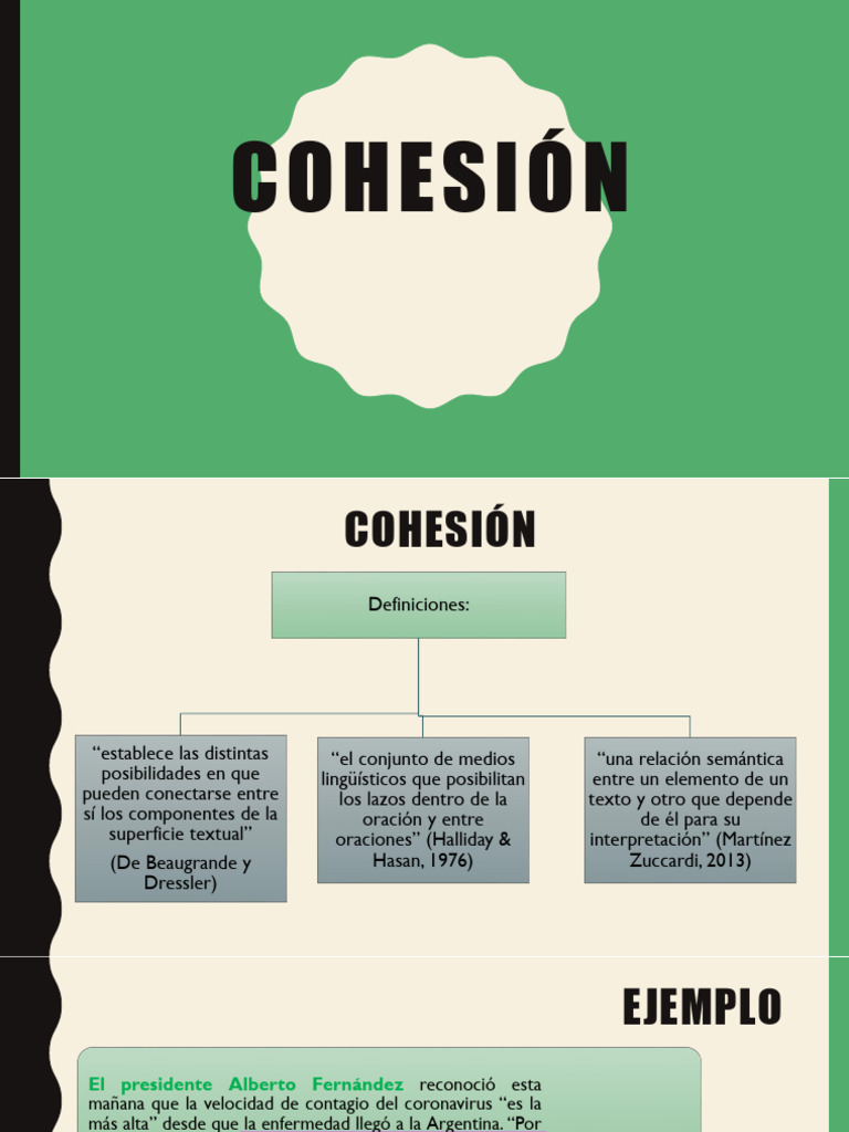 3 COHESIÓN. Teoría | PDF | Biología Celular) | Palabra