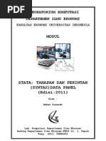 Download MODUL STATA -TAHAPAN DAN PERINTAH SYNTAX MENGOLAH DATA PANEL 2011 by Akbar Suwardi SN73439657 doc pdf