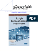 Handbook of Research On Equity in Computer Science in P 16 Education 1St Edition Jared Keengwe Online Ebook Texxtbook Full Chapter PDF