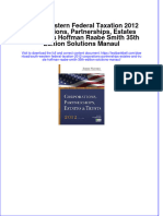 South-Western Federal Taxation 2012 Corporations, Partnerships, Estates and Trusts Hoffman Raabe Smith 35th Edition Solutions Manaul