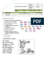 1º Evaluación Final de Español Periodo 1 2024..