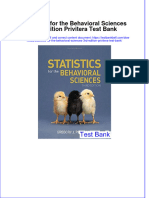 PDF Statistics For The Behavioral Sciences 3Rd Edition Privitera Test Bank Online Ebook Full Chapter