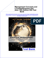 PDF Strategic Management Concepts and Cases Competitiveness and Globalization 12Th Edition Hitt Test Bank Online Ebook Full Chapter