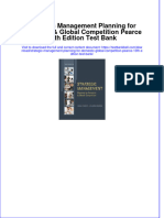 PDF Strategic Management Planning For Domestic Global Competition Pearce 13Th Edition Test Bank Online Ebook Full Chapter