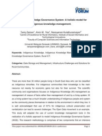 Indigenous Knowledge Governance System-A Holistic Model for Indigenous Knowledge Management-Tariq Zaman, Alvin W. Yeo, Narayanan Kulathuramaiye