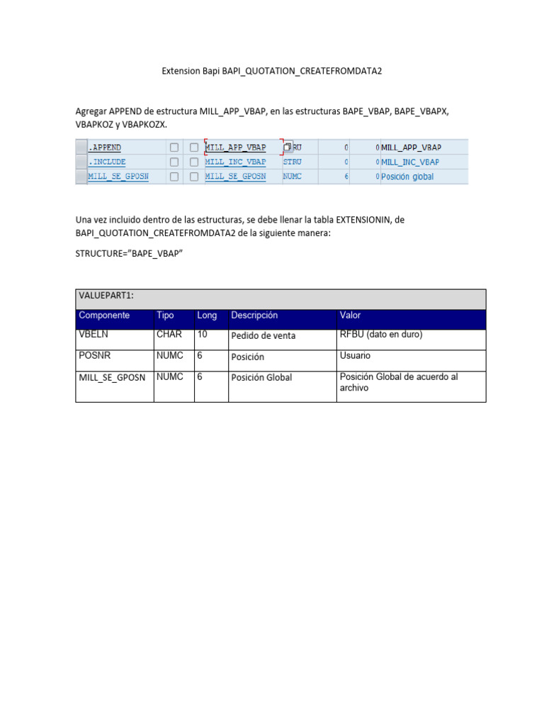 Extension Bapi BAPI | PDF