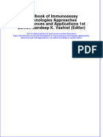 Ebook Handbook of Immunoassay Technologies Approaches Performances and Applications 1St Edition Sandeep K Vashist Editor Online PDF All Chapter