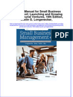 Solution Manual For Small Business Management: Launching and Growing Entrepreneurial Ventures, 19th Edition, Justin G. Longenecker