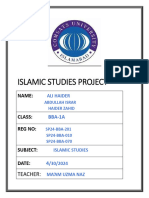 ISLAMIC STUDIES PROJECT...SP24-BBA-1A