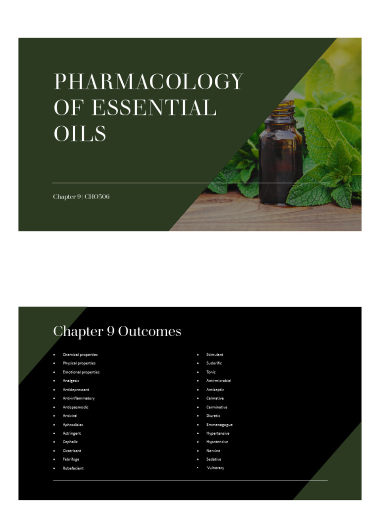 Pharmacology of Essential Oils Explained | PDF | Perfume | Essential Oil